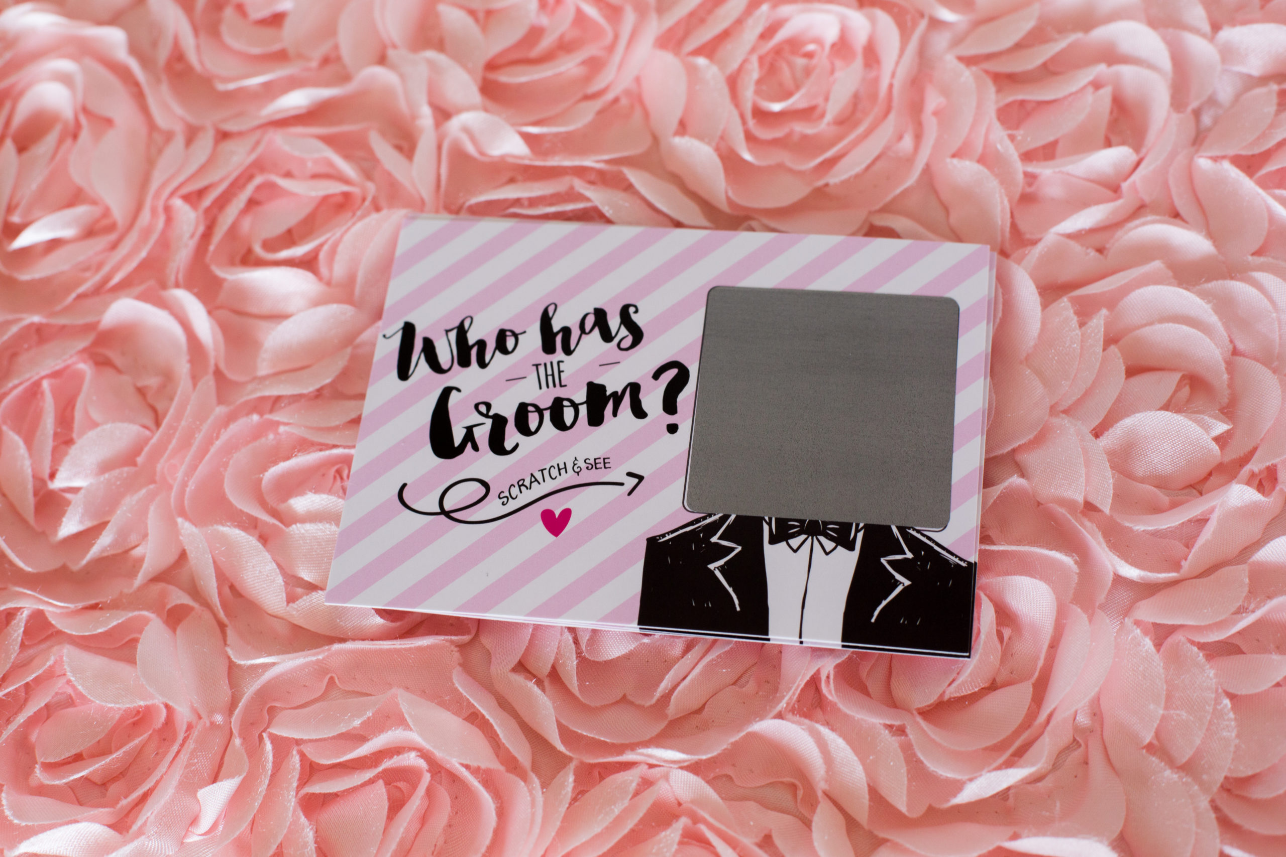 The most unique bridal shower game that you've never seen before! Who has the groom? scratch off