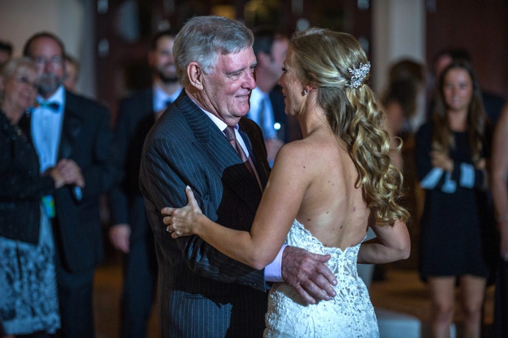 The bride danced with her grandfather during a sweet moment
