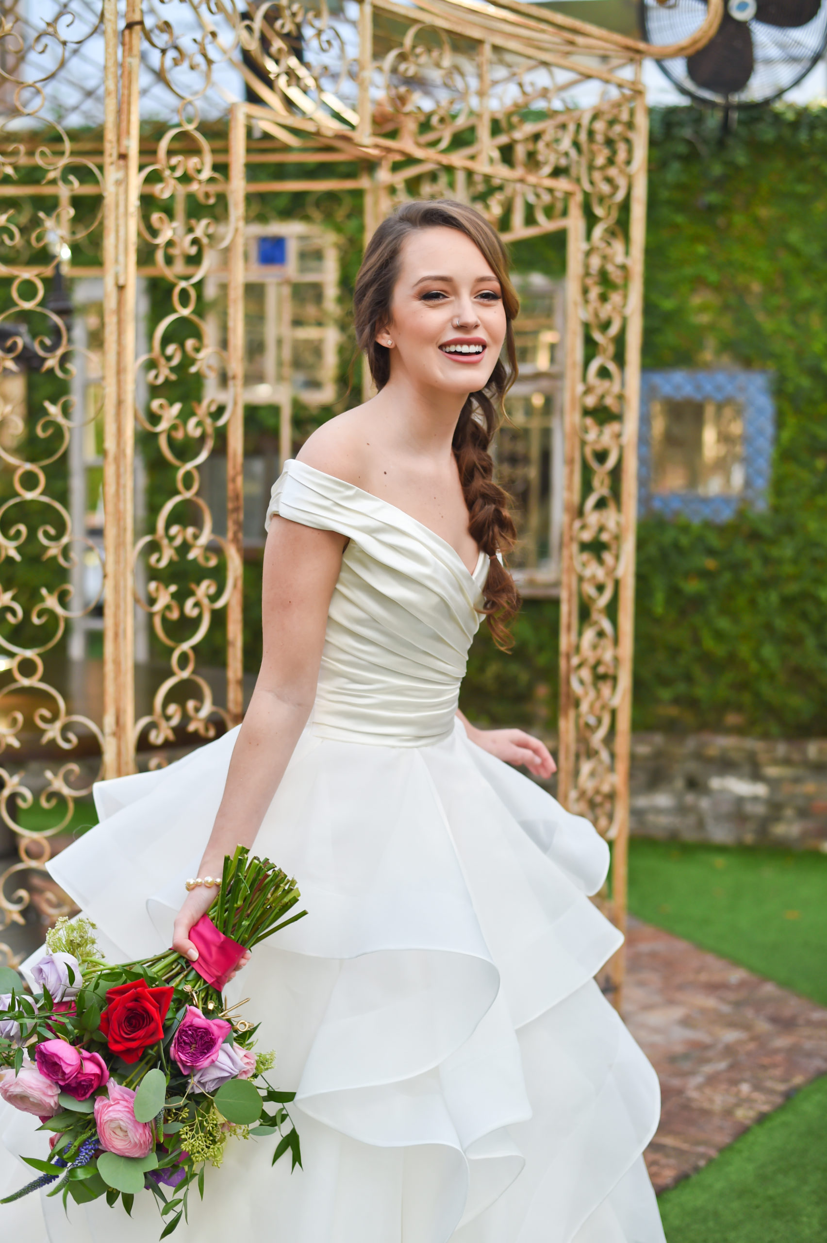 Need Disney wedding ideas for your perfect Disney princess wedding dress? The Maggie Sottero wedding gown was perfect for a Disney princess, she really looks like Belle!