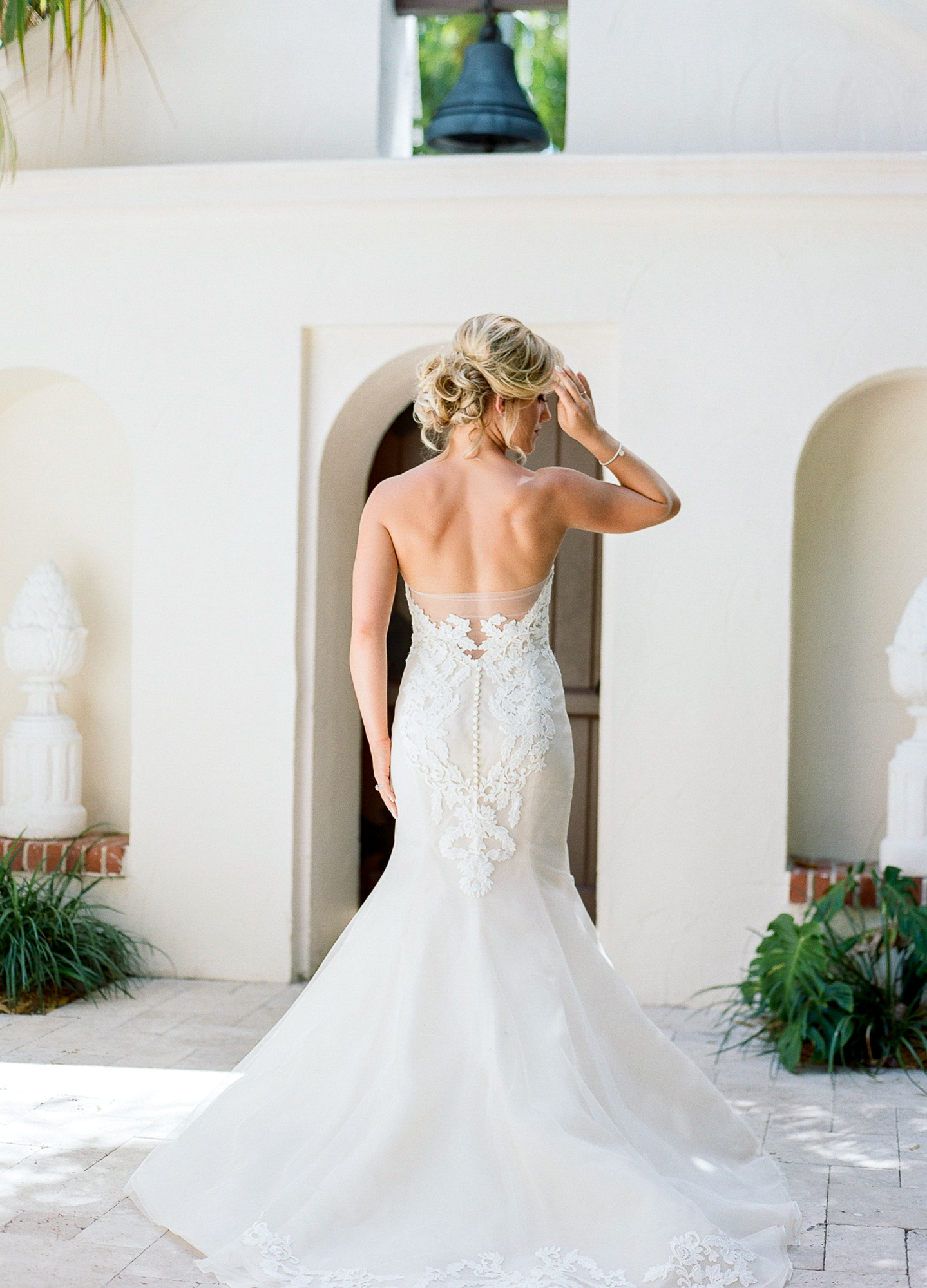 This beautiful Ines disanto gown looked stunning on our fisher island club bride