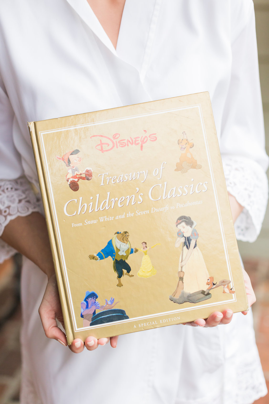 The Disney loving bride was gifted a limited edition Disney children's book collection