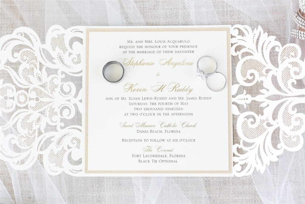 wedding invitation with laser cut gate fold