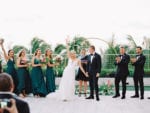 bridesmaids and bride celebrate at miami beach edition during their tropical ceremony