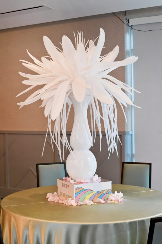 Dr. Seuss themed baby shower Oh The Places You’ll Go baby shower centerpieces with sytrofoam