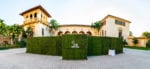 hedge wall with wood sign at biltmore miami coral gables