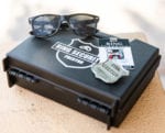 ring bearer security suitcase with sunglasses and badge
