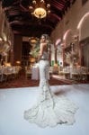 bride wears berta wedding gown in biltmore miami wedding