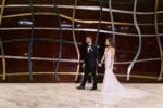 JW Marriott Marquis Miami wedding bride and groom in lobby